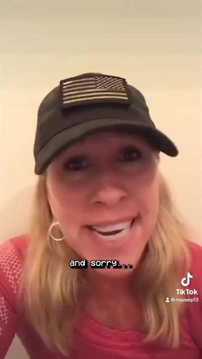 Really telling on herself there