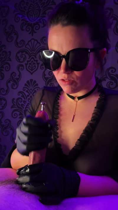 Plugging his cock and loving it😘😈😘