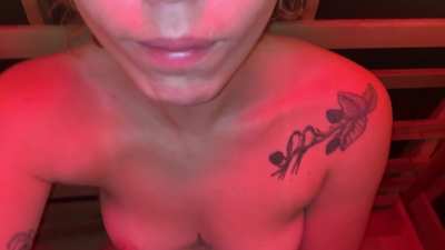 Getting wild in the sauna.