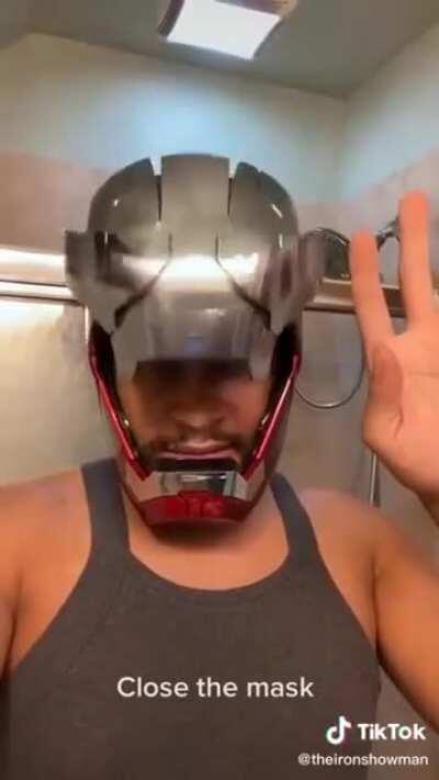 Guy builds his own Iron Man mask