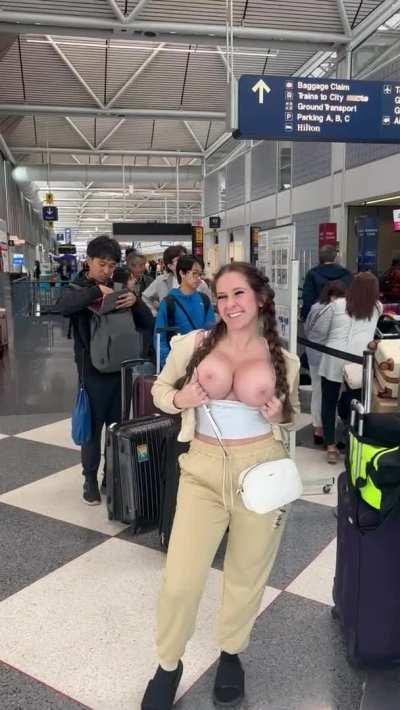 Getting sneaky in the busy airport ;)