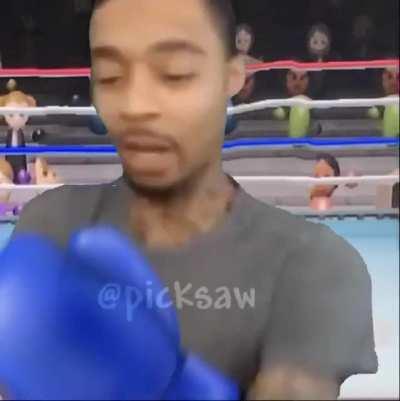 Flight reacts beats Matt in a boxing match