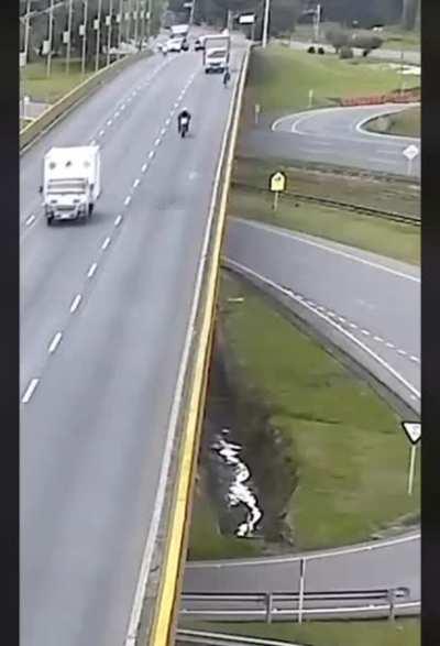 HMFT after I get vibe-checked by a truck and fall off a bridge. (possible death)