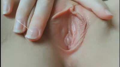 Want to see me spread my pussy and cum? Here's a lil gif of me cumming after edging. Free downloadable full vid when you join my onlyfans!