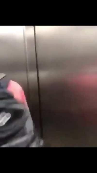 Drunk guy vs. elevator