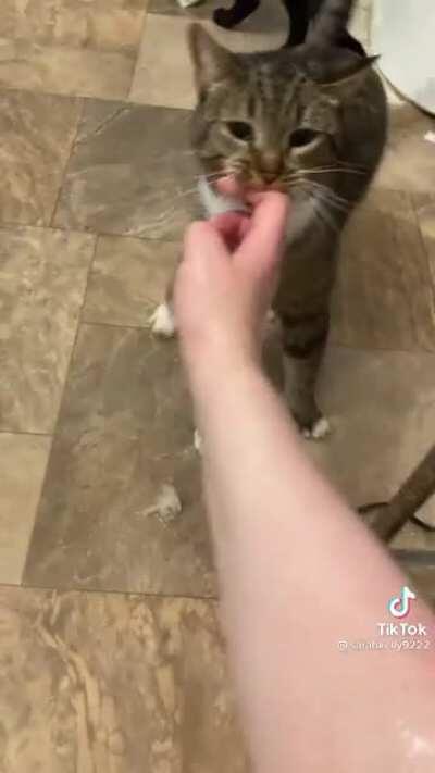 He wants to save his mom from the bath.