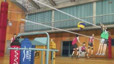 Tanaka training his Cross Spike