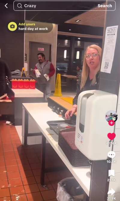 This lady did all this over unsalted fries.