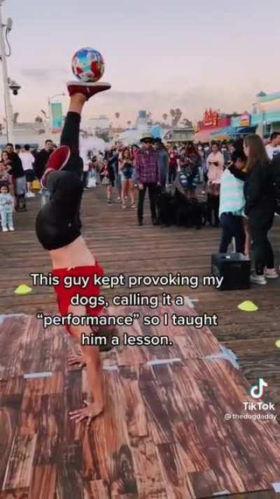 An Atheist ruining a street performance for fun 😤