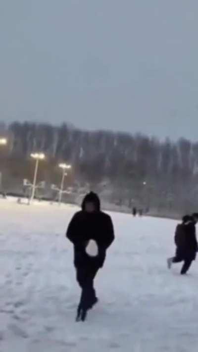 to play snow basketball