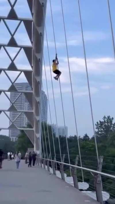 Training to be Spiderman