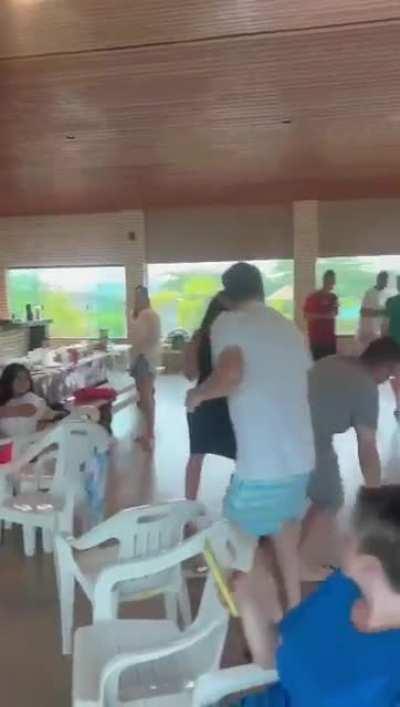 To celebrate by jumping into the pool