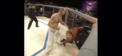 The first kick to a downed opponent’s head in UFC 1
