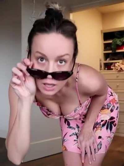 Brie Larson teasing