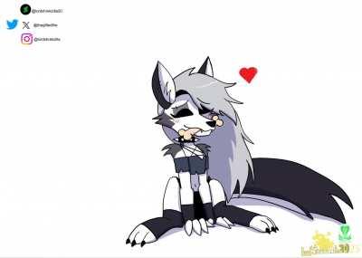 Loona With Bone GIF (LordShrekzilla20 or Gifted_Fire)