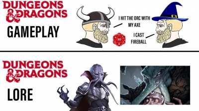 dnd Gameplay vs dnd Lore