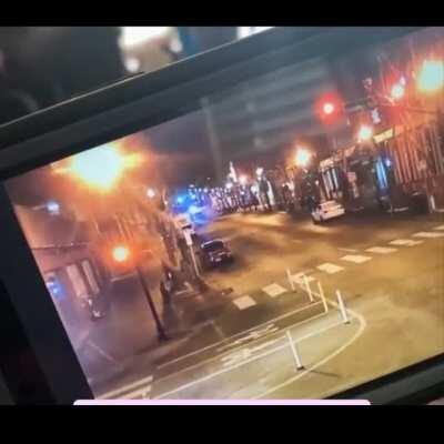 Another angle of the Nashville RV bombing shows the RV parked on the street prior to its explosion