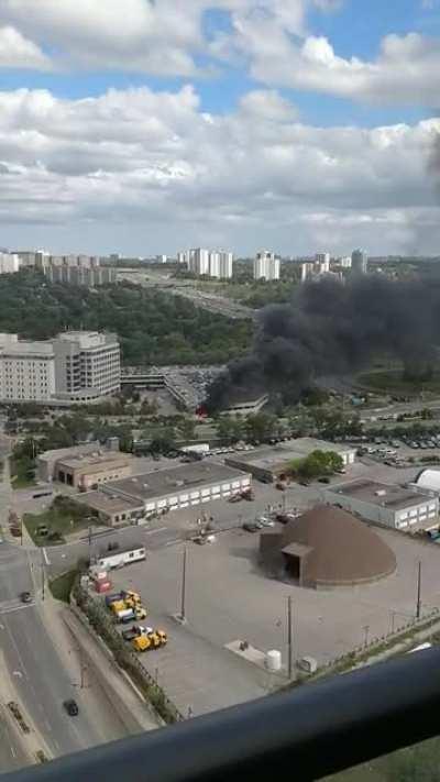 A car explosion(?) at North York General