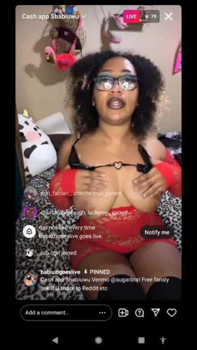 Live on IG right now