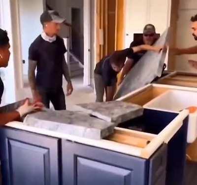 Breaking the new countertop of your kitchen
