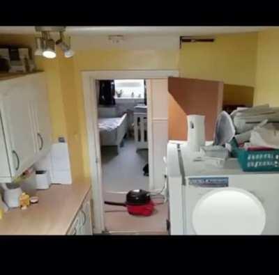 Posses vacuum cleaner.