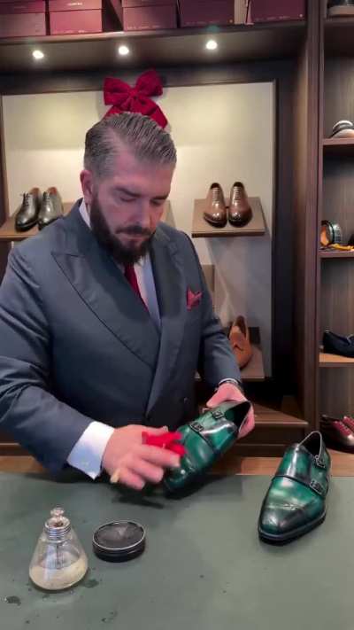 Emerald green patina at its finest