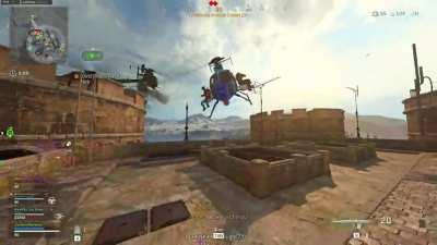 When the helicopters line up like dominoes. Biggest explosion I've seen yet