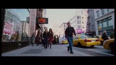 The legendary spiderman 3 dance scene but without the music