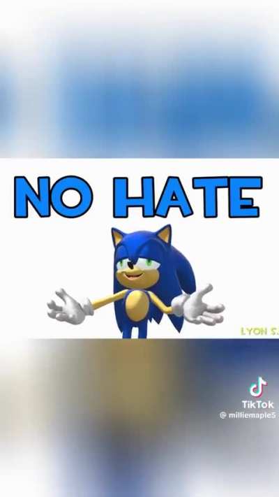 Sonic's being nice