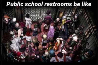 Ah yes, I do have a laughing maniac in the public restroom too