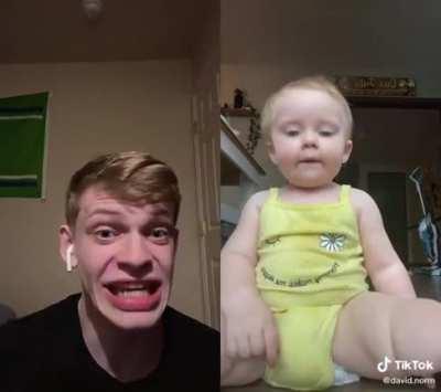 Leaving him alone with the baby