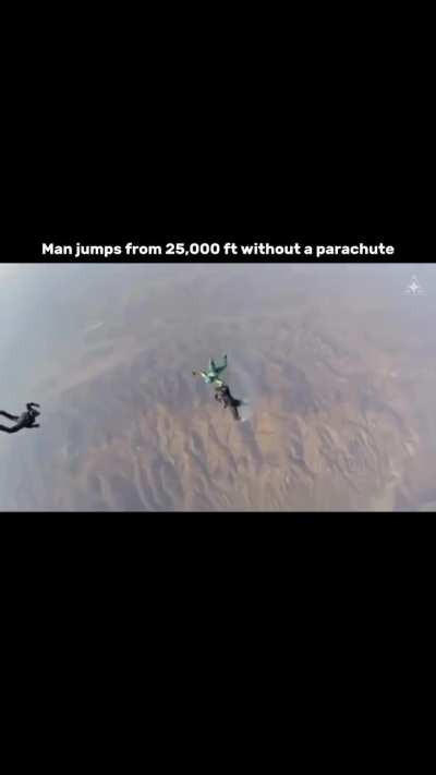 Jumping from 25,000 feet without a parachute