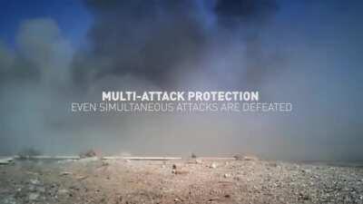 the Rheinmetall ADS, a defense system that can shoot down multiple Anti-tank missiles, and almost looks like a forcefield