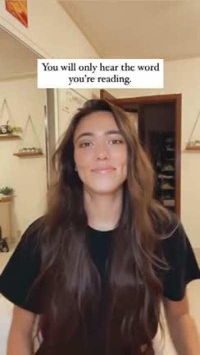 You will only hear the word you're reading