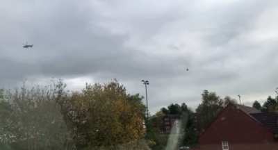 658 Squadron AAC circling over an old university campus during a recent UKSF exercise