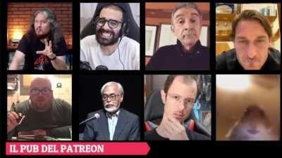 breve clip tratta dal primo episodio del ''Pub del Patreon'' di ieri sera, disponibile per i tier da 50 euro in su. momento epico quando Urasawa è entrato facendo l'elicottero con il cazzo citando Dada e lo zabaione. Non vedo l'ora dell'episodio di settim