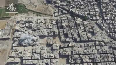 Al-Rahman Corps launching an improvised 