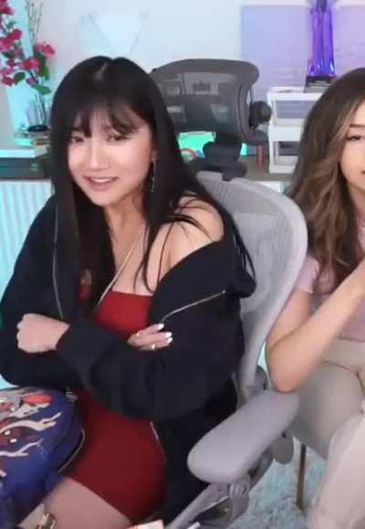 Aria in a little red dress