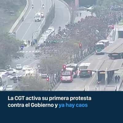 Ya comenzaron las marchas de la CGT en territorio de LarretaMoloch