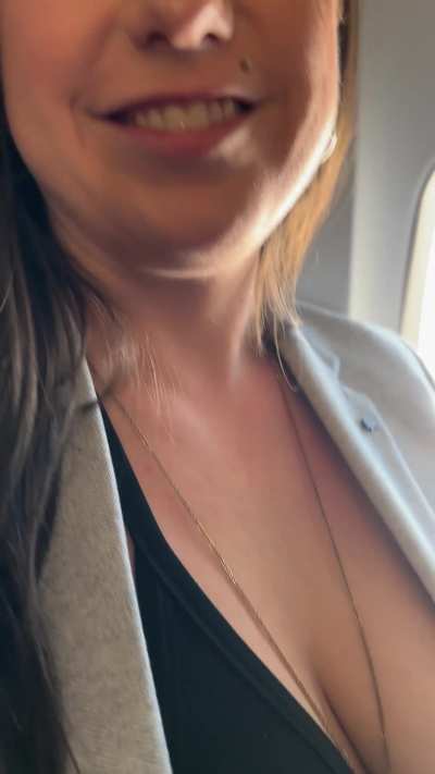 Fun Fact: Cabin pressure at cruising altitude can make your breasts swell. Don't think the guy next to me minded