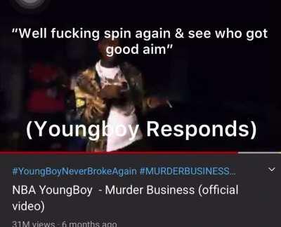 I never noticed Youngboy responded to Yoshi and rather than to quote lyrics and hope you guys see what I’m saying, I decided to make a short video including Baby Joe and Seven Hardaway’s responses without going too in depth