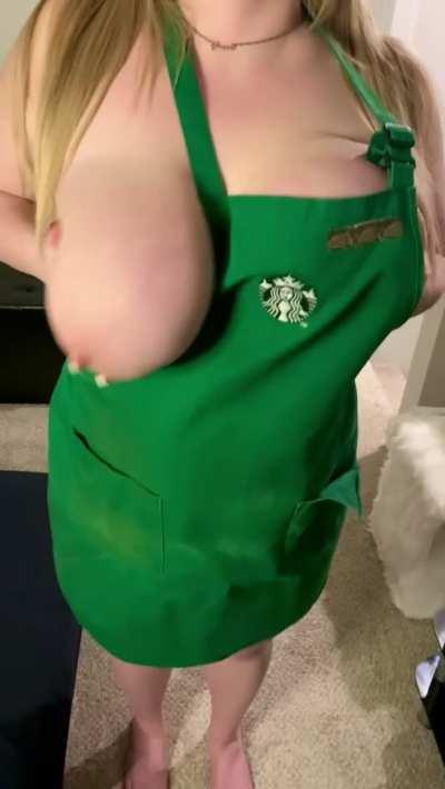 I used to have every customer stare so intensely at my chest I may as well have done this