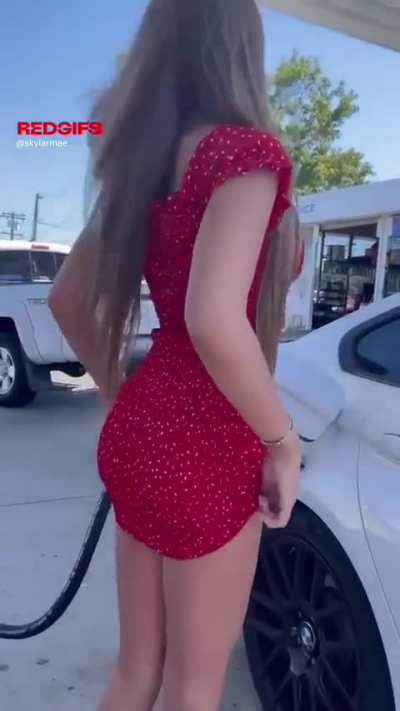 Gas stop with a little extra temptation