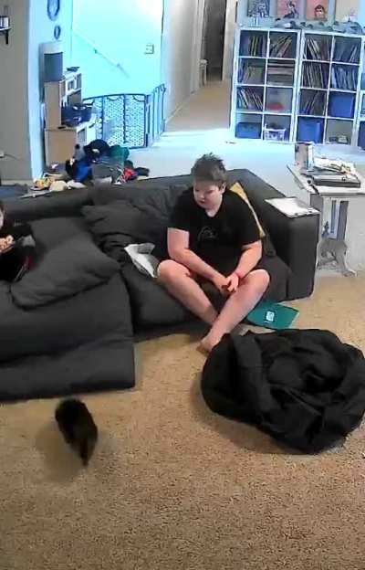 Snickers catches some air!