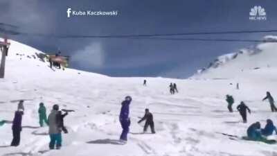 Terrifying Ski Lift Malfunction. March 16, 2018