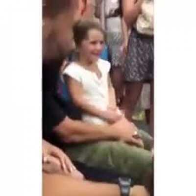 Drunk guys singing baby shark on the train