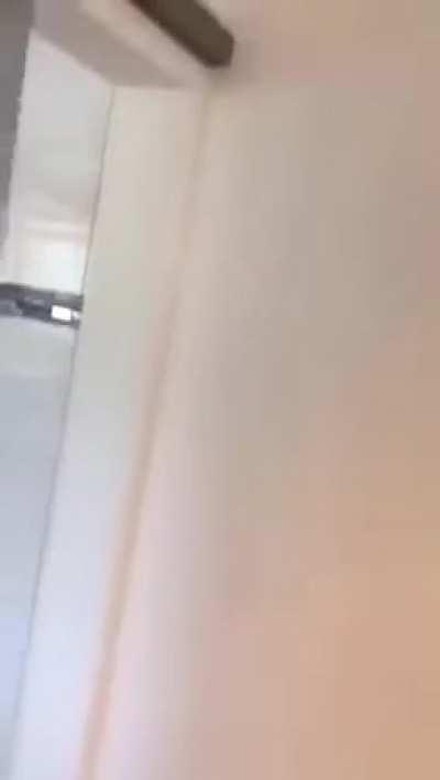 Newly installed sliding glass door