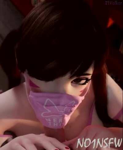 D.Va sucking dick (No1Nsfw, Volkor)