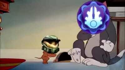Halo Meme: Human-Covenant War Portrayed by Tom and Jerry