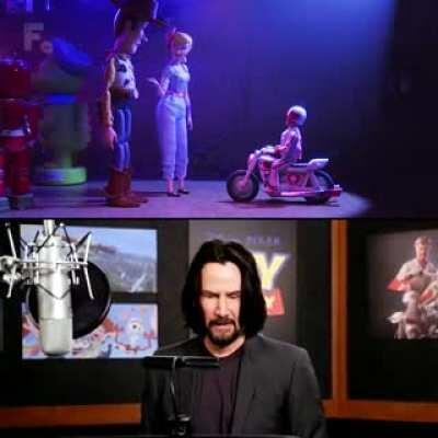 Keanu voicing Duke Caboom, Canada's greatest stuntman